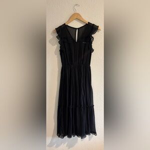 Abercrombie & Fitch Flutter Sleeve Midi Dress